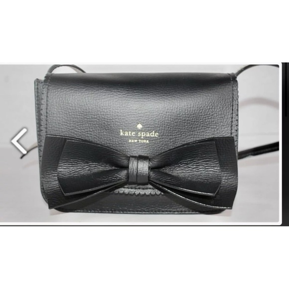 kate spade new york Kirk Park Saffiano Veronique Crossbody - Black/White - Picture 3 of 13